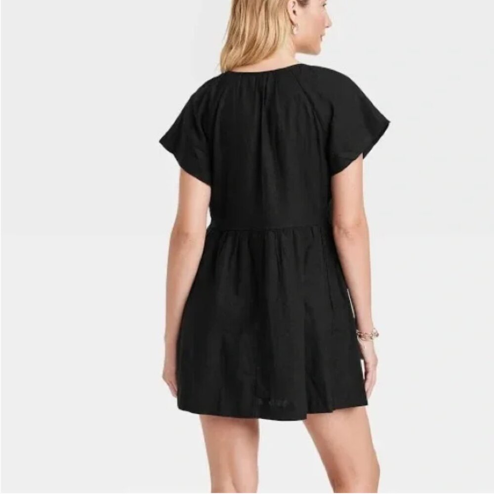 Universal Thread/Target Black Mini Dress With Pockets Size M - Picture 2 of 6